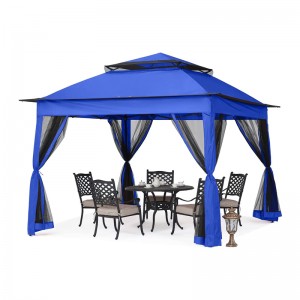 Vườn cung cấp Pergola Aluminumngoài trời Gazebo Hoạt độngngoài trời sử dụng với Muỗi Net, Blue